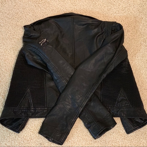 Joe’s Jeans Sheepskin Leather Moto Jacket - Picture 3 of 8